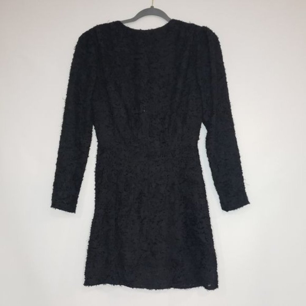 NWT WAYF Rae Puff Sleeve Rouche‎ Textured Mini Dres - Picture 5 of 14